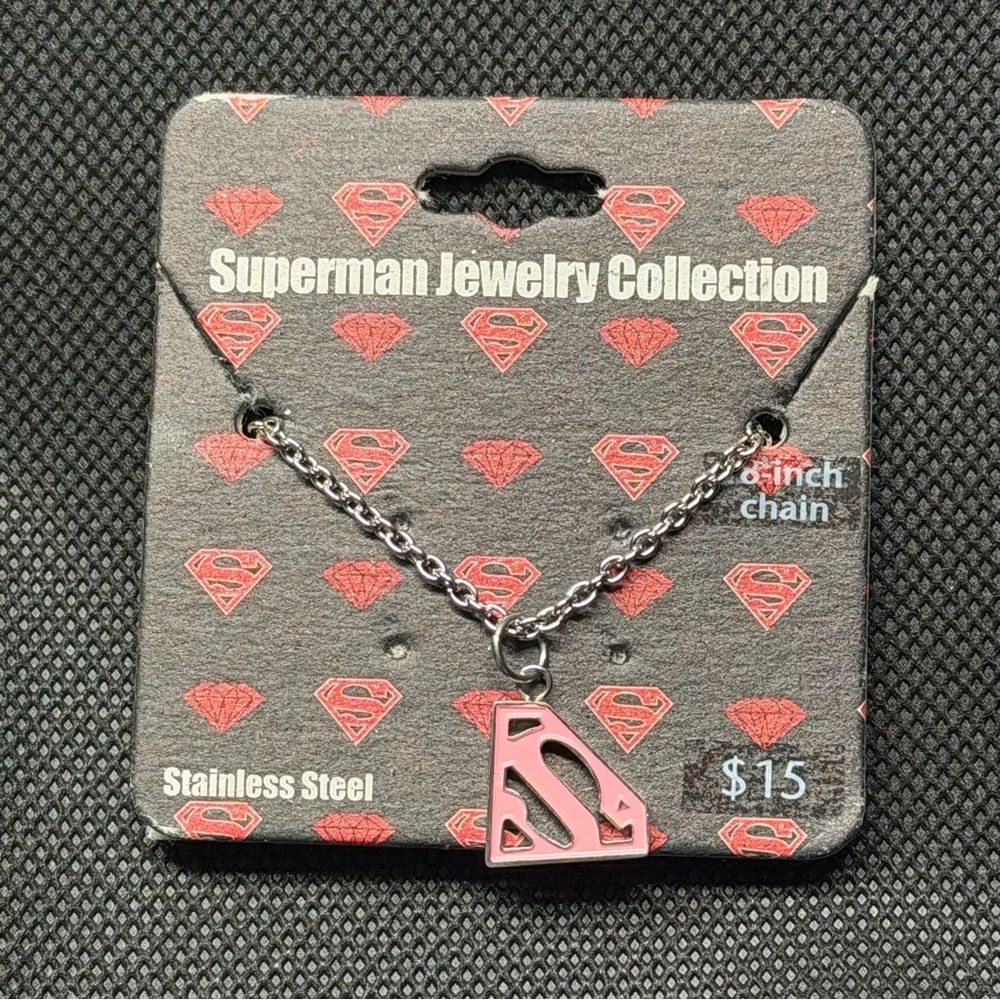 DC Comics Pink Superman Necklace